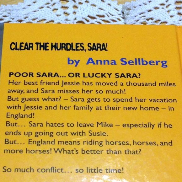 3 for $10 book sale! Pony Book - Clear the Hurdles Sara, middle grades - Picture 3 of 5